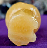 Creamscicle Calcite Crystal Jack-o'-lantern  Figurine 🎃🍊🧡