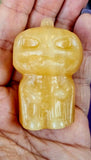 Creamscicle Calcite Crystal Jack-o'-lantern  Figurine 🎃🍊🧡