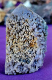 Partially Raw/Polished Grape Agate Crystal Tower 💚🍇💜