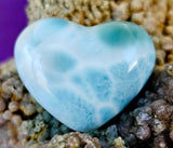 Larimar Crystal Puffy Heart 🌀💠💙