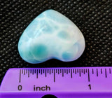 Larimar Crystal Puffy Heart 🌀💠💙