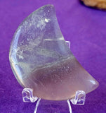 Rainbow Fluorite Crystal Crescent Moon Carving 🌙🌈💜💚