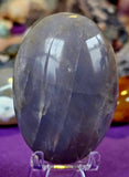 LG. Blue Rose Quartz Crystal Palmstone 💙✨💎🥀🌹