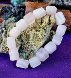 Thick Pink Mangano Calcite Crystal Bracelet 🩷