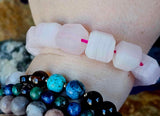 Thick Pink Mangano Calcite Crystal Bracelet 🩷