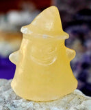 Assorted Crystal Spooky Ghost w/Hat Carving 👻🧙‍♀️✨