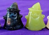 Assorted Crystal Spooky Ghost w/Hat Carving 👻🧙‍♀️✨
