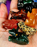 SM. Assorted Crystal Animal Carvings 🐈🦅🐘🐸