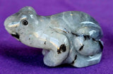 Labradorite Crystal Frog Carving ✨🐸💚🩶