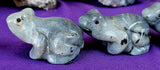 Labradorite Crystal Frog Carving ✨🐸💚🩶