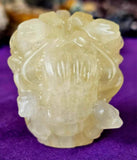 Yellow Calcite Crystal Medusa Head Carving 😍💛🐍