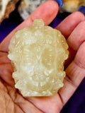 Yellow Calcite Crystal Medusa Head Carving 😍💛🐍