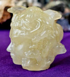 Yellow Calcite Crystal Medusa Head Carving 😍💛🐍