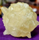 Yellow Calcite Crystal Medusa Head Carving 😍💛🐍