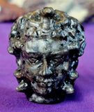 Yooperlite Crystal Medusa Head Carving 😍🤍🖤🧡🐍