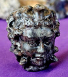 Yooperlite Crystal Medusa Head Carving 😍🤍🖤🧡🐍