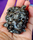 Yooperlite Crystal Medusa Head Carving 😍🤍🖤🧡🐍
