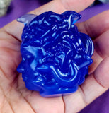Blue Opalite Crystal Medusa Head Carving 😍💙🐍