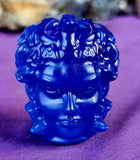 Blue Opalite Crystal Medusa Head Carving 😍💙🐍