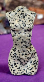 Dalmatian Jasper Crystal Female Torso Carving 🖤♀️🤍