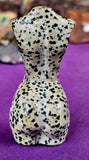 Dalmatian Jasper Crystal Female Torso Carving 🖤♀️🤍