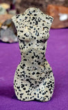 Dalmatian Jasper Crystal Female Torso Carving 🖤♀️🤍