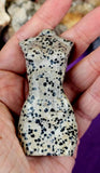 Dalmatian Jasper Crystal Female Torso Carving 🖤♀️🤍