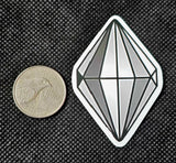 Black and White Diamond Enchanted Sticker