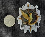 Golden Hummingbird Enchanted Sticker