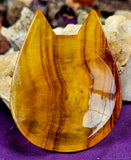 Yellow & Purple Fluorite Crystal Cat Bowl💜🐈🐾💛