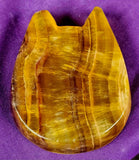 Yellow & Purple Fluorite Crystal Cat Bowl💜🐈🐾💛