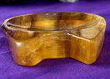 Yellow & Purple Fluorite Crystal Cat Bowl💜🐈🐾💛