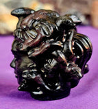 Garnet Crystal Medusa Head Carving ✨❤️🖤🐍