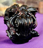 Garnet Crystal Medusa Head Carving ✨❤️🖤🐍
