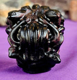Garnet Crystal Medusa Head Carving ✨❤️🖤🐍
