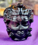Garnet Crystal Medusa Head Carving ✨❤️🖤🐍