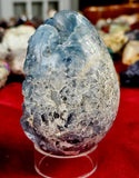 LG. Raw Blue Celestite Crystal Egg Geode 💙🍳🐣🥚🔵