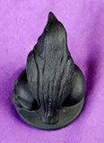 Matte Finished Black Obsidian Crystal Raven Perched on Skulls Carving 💀🖤🐦‍⬛