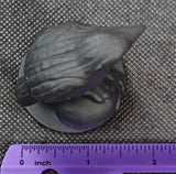 Matte Finished Black Obsidian Crystal Raven Perched on Skulls Carving 💀🖤🐦‍⬛