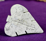 Howlite Crystal Leaf Carving 🤍🌿🩶