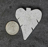 Howlite Crystal Leaf Carving 🤍🌿🩶