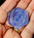 Blue Opalite Crystal 3D Flower Carving 💙✨🔵