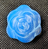 Blue Opalite Crystal 3D Flower Carving 💙✨🔵
