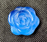 Blue Opalite Crystal 3D Flower Carving 💙✨🔵