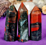 Bloodstone Crystal Tower 2.51-3" ❤️🩶🖤