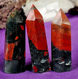 Bloodstone Crystal Tower 2.51-3" ❤️🩶🖤