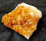 LG. Raw (Heat Treated) Citrine Specimen on Black Metal Display Stand 🤩🍊🌞✨😍