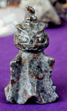 Yooperlite Crystal Jack-o'-lantern Wizard Figurine 🧙‍♀️🪄 🎃🖤🩶