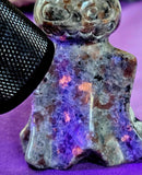 Yooperlite Crystal Jack-o'-lantern Wizard Figurine 🧙‍♀️🪄 🎃🖤🩶