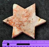 XL Pink Amethyst w/Red Hematite Star of David Carving 🌸💗✡️⭐✨